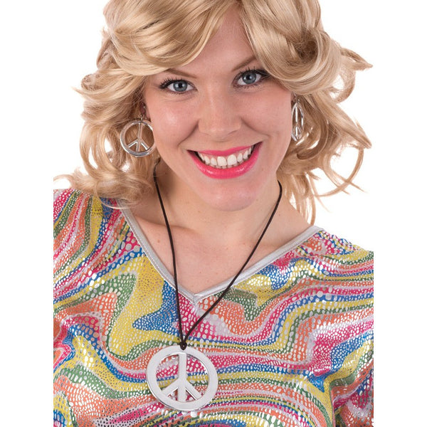 Peace Sign Earrings & Necklace