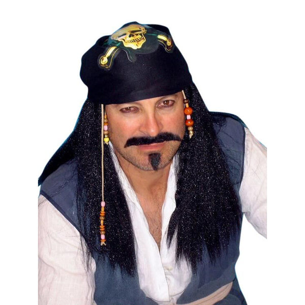 Pirate Captain Wig with Bandanna