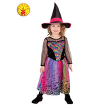 Rainbow Colour Magic Witch Deluxe Costume - Child