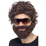 Stag Do Kit - Mens Short Brown Wig & Beard