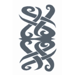 Tinsley FX Temp Tattoo - Borneo, grey ink.