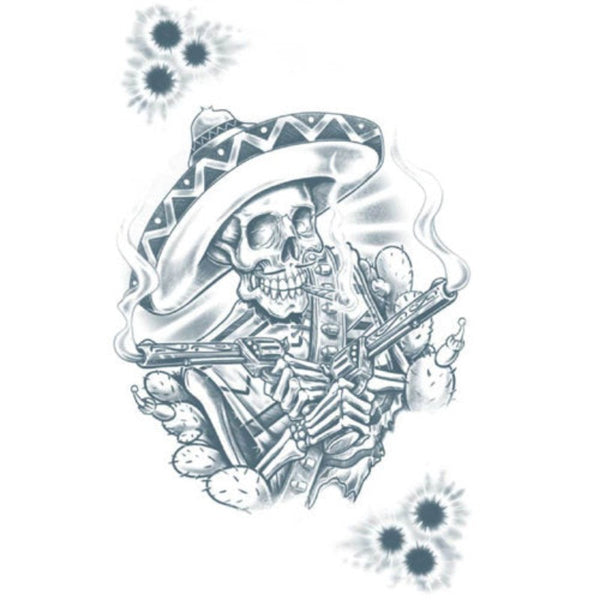 Tinsley FX Temp Tattoo - Pancho with mexican theme.