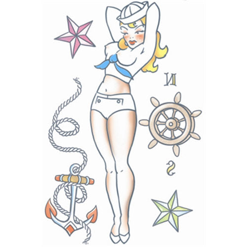 Tinsley FX Temp Tattoo - Sailor Pin Up Girl