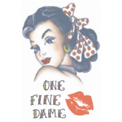 Tinsley FX Temp Tattoo - 1940 Hottie Girl measures 3.5 X 5.5".