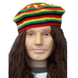 Crochet rasta beret in jamacian look.
