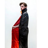 Adult Black Vampire Cape with Red Lining