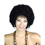 mini disco afro wig 6" black, unisex.