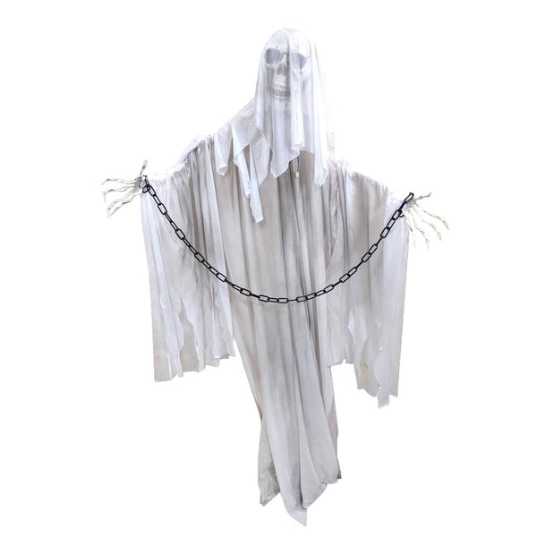 Animated Standing Screaming Ghost Chains with Moving Body & Arms