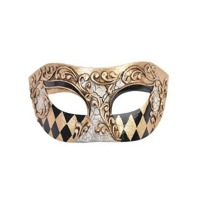 Anthony Masquerade Eye Mask -  Gold & Black