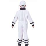 Back of childs astronaut jumpsuit and cap