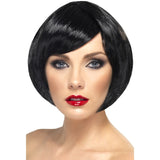 Black Babe Wig in 1920s flapper bob style for Gatsby or cabaret costumes