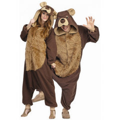 Bailey the Bear animal onesie costume with hood for hire in Brisbane