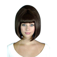 Brown 60s beehive deluxe wig.
