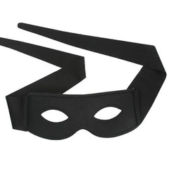 Small black eye mask with ties