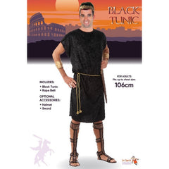 Adult Black Roman Tunic for Greek, Roman, or Viking Costumes – Dr Toms