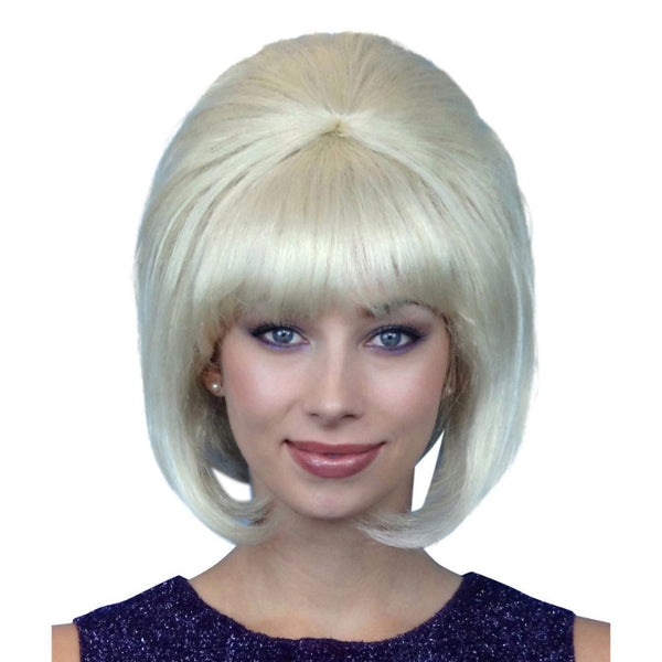 Quality blonde 60's beehive wig.