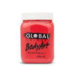 Brilliant red face and body paint 200ml by Global is non  toxic