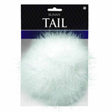 Bunny tail with tinsel 4" wide.