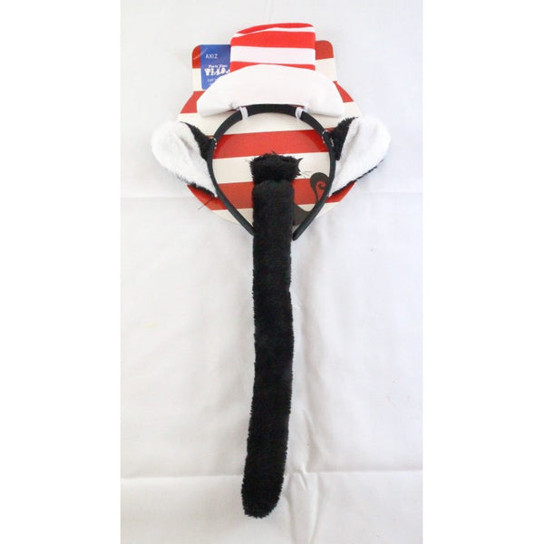 Cat Headband Tail and Red & White Hat