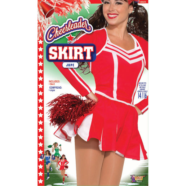 Cheerleader Pleated Red Skirt-Ladies