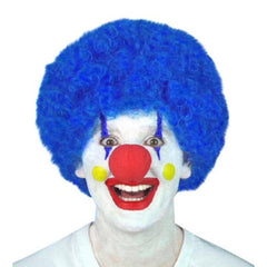 blue curly clown wig costume wig