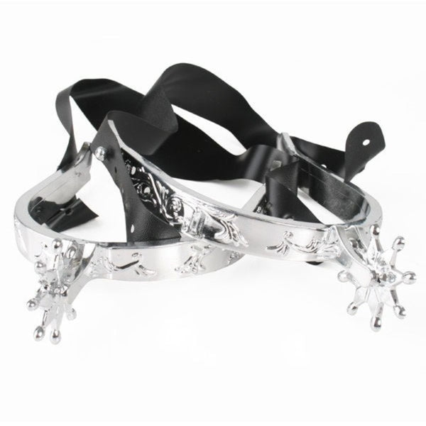 Cowboy costume spurs set of 2 for cowboys and cowgirls, Western fancy dress accessory