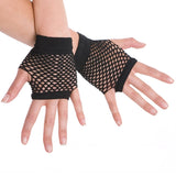 Short Fishnet Black Gloves
