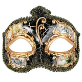 Salvatore Men's Masquerade Black Eye Mask