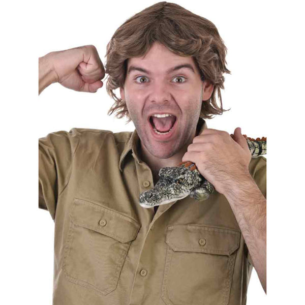 Brown Crikey Wig with natural waves