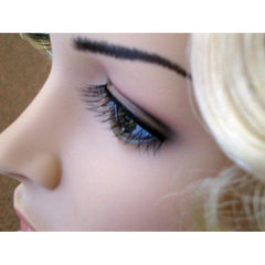Eyelashes Black Criss Cross style with a tube of glue.