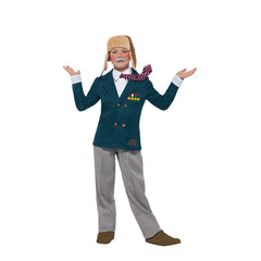 Smiffy's David Walliams Deluxe Billionaire Boy Kostüm – Mit Soundchip & Toilettenpapier-Zubehör