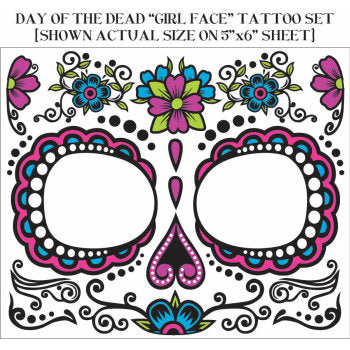 Day of the Dead Facial Tattoos - Female