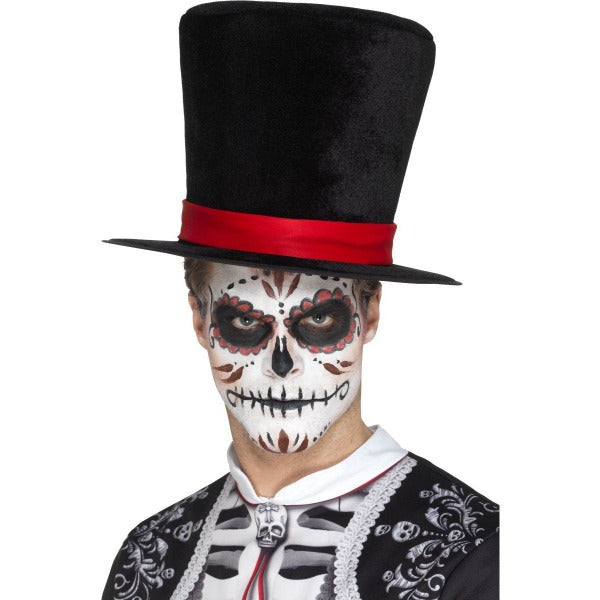 Day of the Dead Black Top Hat