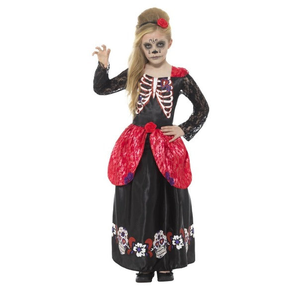 Deluxe Day of the Dead Costume - Girls