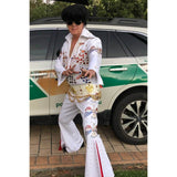 Deluxe King of Rock & Roll Costume with Rhinestones - Hire