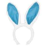 Easter Bunny Fabric Blue & White Ears on Headband