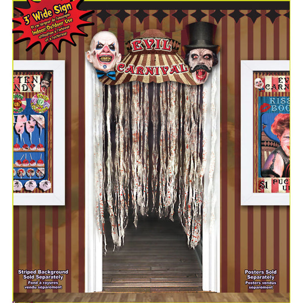 Evil Carnival Halloween Door Way Curtain