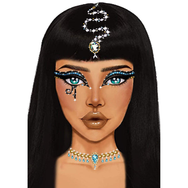 Cleopatra Rhinestone Stick-On Face Jewels