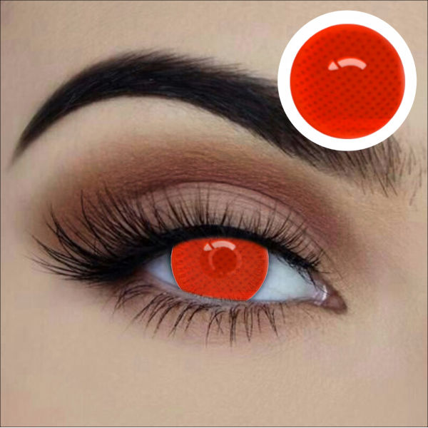 Starry Eyed Yearly Contact Lenses - Red Mesh