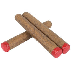 Set of 3 fake cigars costume accessory with red painted tips