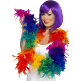 Multi colour feather boa costume accessory