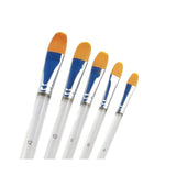 Filbert brushes assorted sizes for face paint and makeup