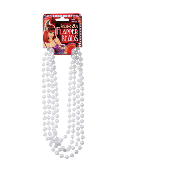 1920's Flapper White Beads
