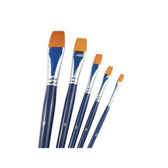 Flat brushes assorted sizes for face paint and makeup