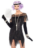 Foxtrot Flapper Costume - Black- Hire