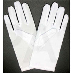 Short White Gloves for Ladies – wrist-length costume gloves for 1950s and 1980s outfits