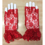 Gloves - Red Lace Fingerless