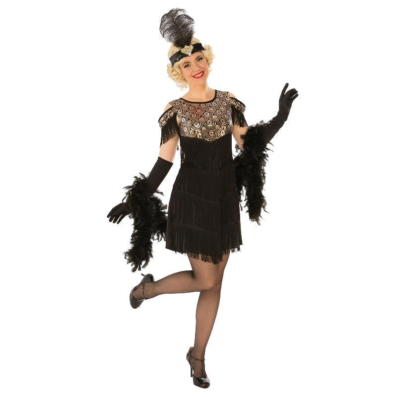 Gold Flapper Costume-Adult – Cracker Jack Costumes Brisbane
