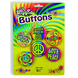 Hippie 5 Pce Button Set