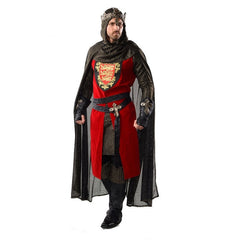 King Richard Collector’s Edition medieval costume hire with tunic, crown and cape